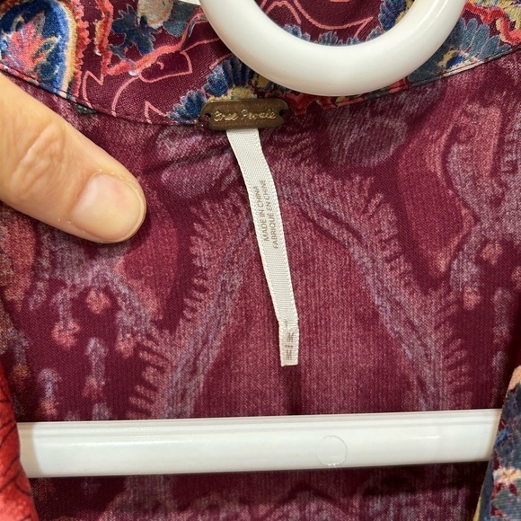 Free People Come See about Me Maxi Vest Boho Hippie Free Spirit Artsy Sz M Flowy - Picture 4 of 12